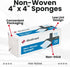 Dealmed Non-Woven Gauze Sponges, 4-Ply, 4" x 4", 200 Count for First Aid Kit/Medical Facilities