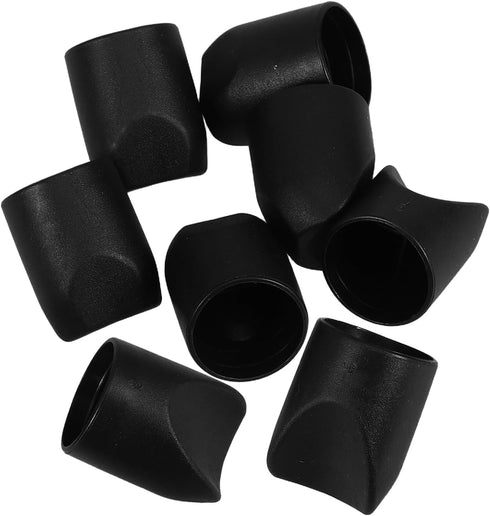 Kichvoe 8pcs Heavy-Duty Black Folding Chair Leg Caps Folding Chair Tube Caps