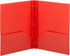 Smead Poly Two Pocket Folder with Fasteners, 11"x 8 1/2", Pack of 25, Red (87727)