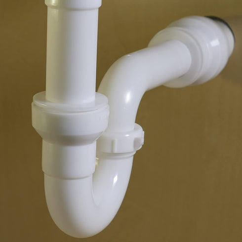 Keeney 400IPK Insta-Plumb Fit P Trap 1-1/2 in., Push to Install and Press to Release, White