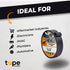 WOD ETC766MS Black Electrical Tape, 4 inch x 66 ft, UL/CSA/CE Listed, Rated up to 600V and 176°F