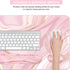 Keyboard Mouse Pad Set, Extended Desk Pad with Wrist Rest Support, Ergonomic Memory Foam for Home Office Study