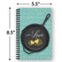 Gotcha Covered Notebooks Softcover Recipes With Love 5.5" x 8.5" Spiral Notebook, 120 Pages
