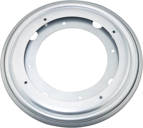 WHYHKJ Circular Rotating Plate Bearing 8 inch White Zinc Silver Multi Purpose Rotating
