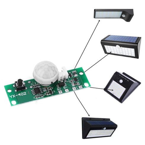 YWBL-WH 3.7V Solar Lamp Circuit Board Controller with Infrared Human Induction for Wall Light