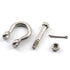 M8 Bow Shackle Anchor Shackle - Stainless Steel 304 D Ring Shackle with Cotter Pin for Material Handling (Pack of 4)
