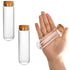 Frcctre 48 Pack 50ml Glass Test Tubes with Cork Stoppers, Clear Round Bottom for Experiments & Storage