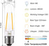 T10 Bulbs 2700K, Dimmable 4W 40W E26 3 Pack Edison LED Tube - Warm White, - Vintage Style, Equivalent to Incandescent