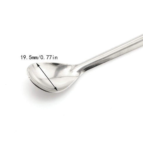 Maxmoral 3PCS Laboratory Spoon Spatula, 2 in 1 Stainless Steel Lab Mixing Tool, 20cm