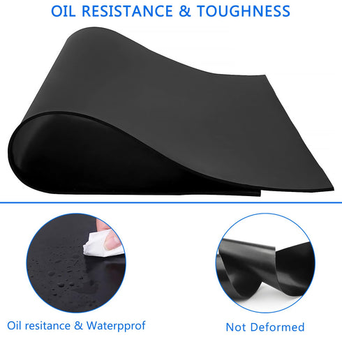 WochiTV Solid Rubber Sheets, 12" Wide x 1/32" Thick x 24" Long Neoprene Strips for DIY Gasket Material