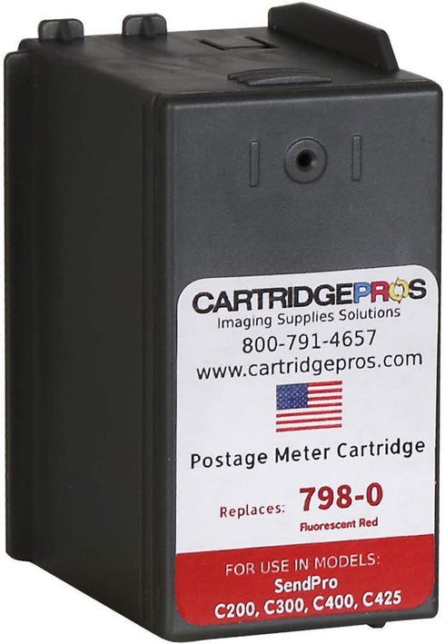 Made in USA - Compatible Replacement SL-798-0 Ink Cartridge for SendPro C200, C300 and C400 Postage Machines