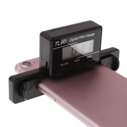 RYUJNDK Professional Digital Gauge with LCD Backlight Screw Gauge, Battery Powered Angle Measurement Tool for Plane Toy