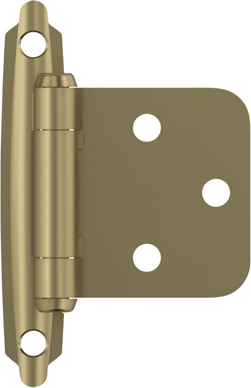 Amerock BPR3429BBZ Cabinet Hinge, Variable Overlay Self Closing Face Mount, Golden Champagne, 1 Pair/2 Pack
