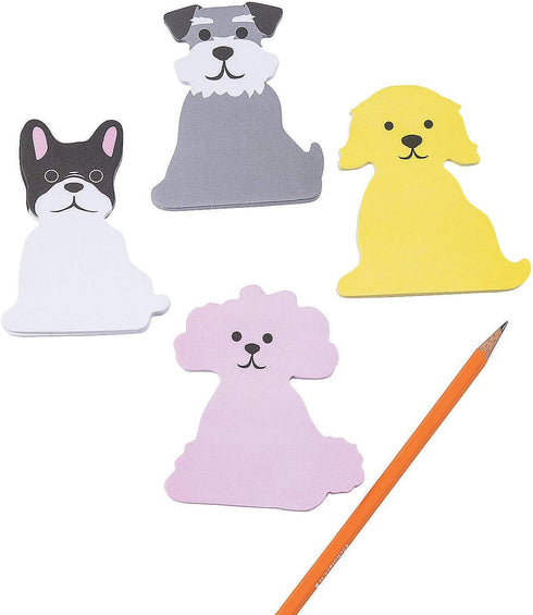 Dogs Sticky Notes - Stationery Set, 12 Pieces for Office and Home Use
