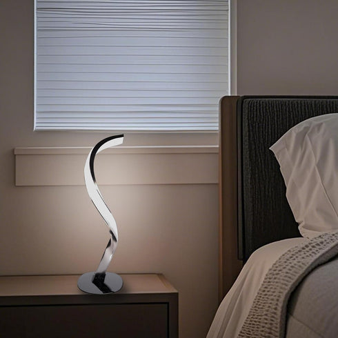 Generic Dimmable LED Table Lamp, Touch Control LED Nightstand Lamp, Unique Bedside for Home Decor Living Room Bedroom