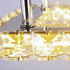Small Led Chandelier Semi Flush Mount Crystal Lighting Modern Ceiling Crystal Lamp for Bedrooms Dinning Rooms Hallway