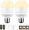 E26 Rechargeable Light Bulbs with Remote, 10W 900lm 3-in-1 Battery Operated Emergency