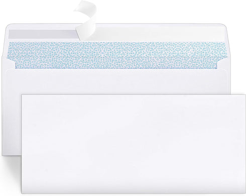 Joyberg 72 Packs #10 Business Envelopes, Self Seal Security Envelopes, Peel and Seal Closure, White, 26LB