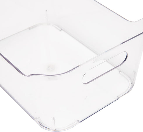 Mind Reader 4 Pack Desk Supplies Organizer, Clear Office Supplies Holder, 8.85" x 6" x 4"