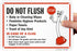 7" 10" 55 SmartSign x 'Do Not Flush - Baby Wipes/Feminine Hygiene Products/Paper Towels In Case Of A Clog Do Not Flush