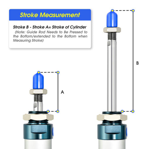 TAILONZ PNEUMATIC 25mm Bore 125mm Stroke Air Cylinder, Double Action with Y Connector and 2Pcs 6mm Fitting
