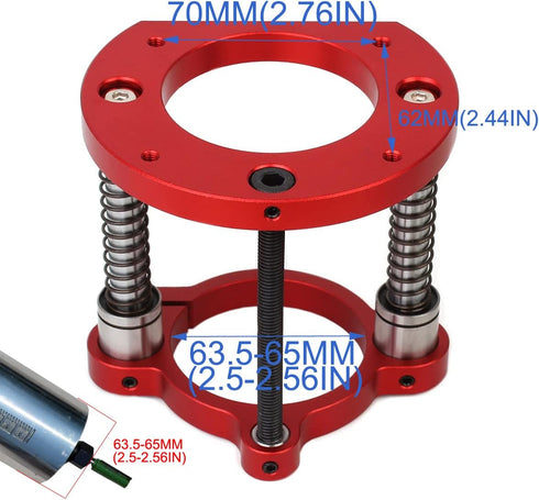 KETIPED 65mm Trimming Rod,MG-061RED Adjustable Router Lift for Diameter Universal Machine,Aluminum Under-Table Router