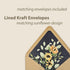 4x6 20-Pack) Gooji Sunflower Thank You Cards (Bulk Navy Blue Envelopes