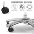 4pcs Garneck Plastic Caster Wheels for Furniture with Brake for Office and Gaming Chairs Swivel Replacement Wheels