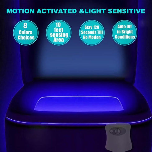 Generic 8 Toilet Light Motion Sensor, Lights Inside Toilet, Toilet Night Light, Toilet Light Motion Sensor Colors