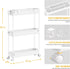 SPACELEAD Slim Storage Cart - 3 Tier Bathroom Rolling Utility Cart, Mobile Shelving Unit Organizer for Narrow Spaces,