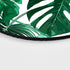 Tropical Leaf Mousepad - Round Mat - Beautiful Green Leaves with White Background - Round Mouse Pad