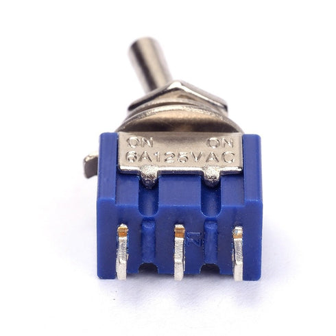 HiLetgo 10pcs AC125V 6A ON/ON SPDT Toggle Switch - 3 Terminals, 2 Position MTS102