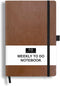 RICCO BELLO Undated Weekly Planner Notebook, Faux Leather Hardcover, 5.7 x 8.4 Inches, with Pen Loop and Pocket