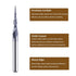 5Pcs 1/8 inch 0.25MM (0.5MM 3D SpeTool Tapered Ball Nose Carving End Mill Shank Radius Diameter) Tips Woodworking Tool