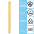 PATIKIL 3/8 x 3/8 x 8" H59 Brass Square Bar, Solid Flat Mill Stock for Crafting and Decoration
