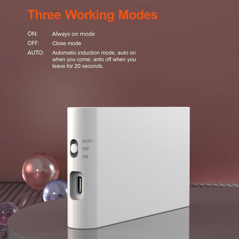Portable Magnetic Motion Sensor Night Light - Rechargeable & Energy Efficient