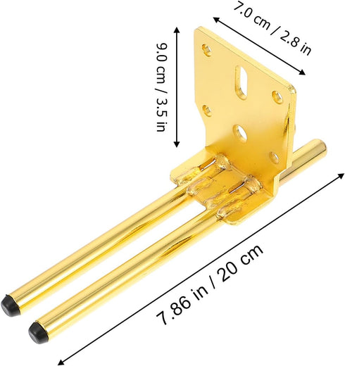 2 Sets Luxshiny Metal Furniture Legs Height Sofa Cabinet Support Sturdy Replacement Feet for Desks Wardrobes Tv Stands