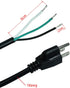 10FT 18 Gauge 3 Prong AC Power Cord Cable with ON/OFF Switch, Pigtail (Open End Wiring), NEMA 5-15 Plug SJTW 18AWG 10A125VAC