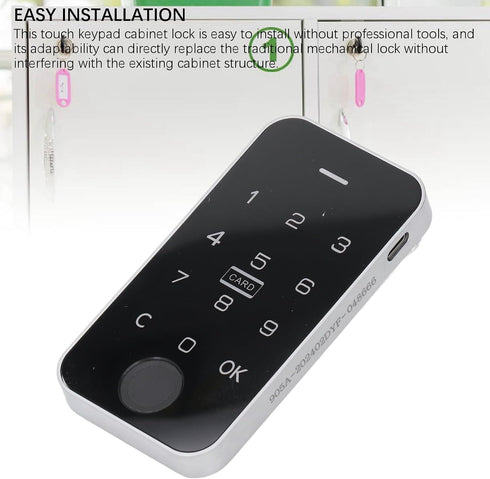 generic Electronic Smart Cabinet Lock with Fingerprint and Touch Keypad, Digital Security Keyless for Cabinet, Locker