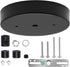 Biaungdo 6 Inch Ceiling Lighting Canopy Kit, Black Pendant Light Canopy Kit Metal