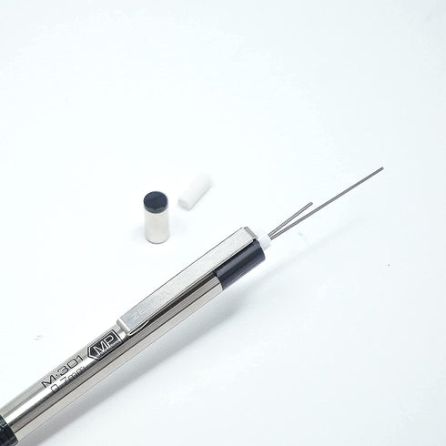 Zebra M-301 Stainless Steel Mechanical Pencil 0.5 mm Point Size, 6 Pack with 15 Bonus Eraser Refills