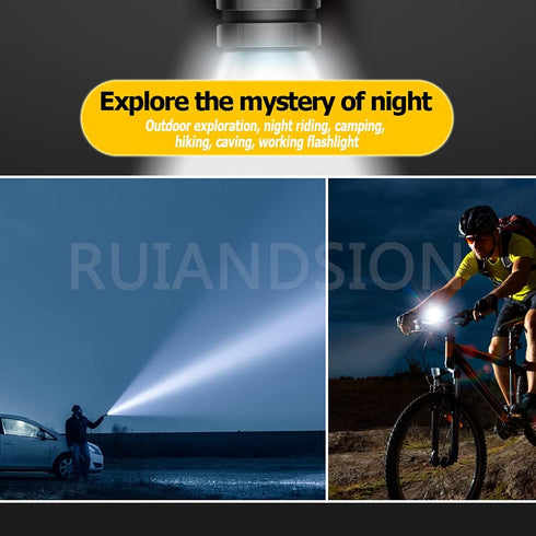Ruiandsion 2pcs P13.5S LED Bulb, 3-18V COB 0.5W Upgrade for Flashlight Torch Work Lights, White
