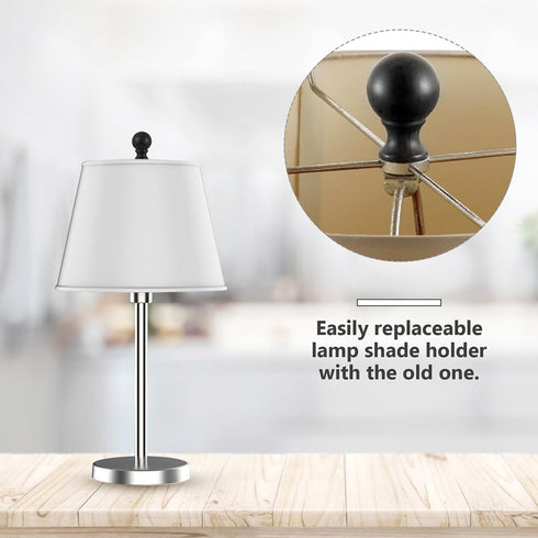 FOMIYES 10-Pack Replacement Lamp Shade Finial Knobs - Durable Plastic & Iron