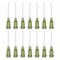 uxcell 50 Pcs 14G Plastic Dispensing Needles, 1" PP Glue Needle Tube Blunt Luer Lock Tips for Liquid Glue Gun, Olive
