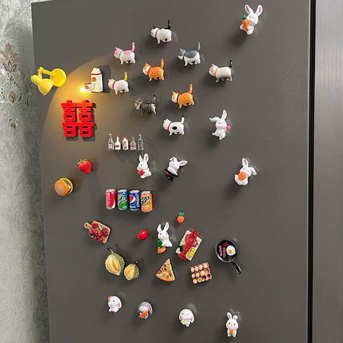 Mini Lamp Refrigerator Magnet, Cute LED Table Foldable Lamp, Novelty Fridge Magnet, Night Study Portable Lamp, Yellow