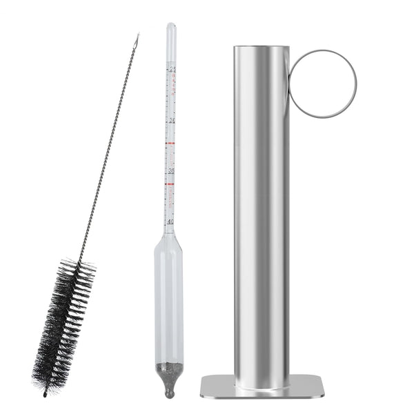 Maple Syrup Hydrometer Test Cup Kit, Measures Sugar Content in Syrup, Stainless Steel Equipment for Maple Syrup