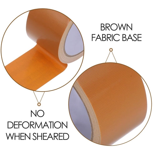 EXCEART Cloth-Based Tape, 5Cm X 13M Brown Duct Tape for Heavy Duty Sealing, Waterproof and Insulation