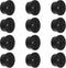 12pcs Cable Cord Grommet - 3/4 Inch Wire Hole Cover with Storage Case for Desk Wire Holders, Office Home School (Black)