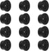 12pcs Cable Cord Grommet - 3/4 Inch Wire Hole Cover with Storage Case for Desk Wire Holders, Office Home School (Black)