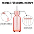 PrettyCare 1 oz Eye Dropper Bottle (24 Pack) Rose Glass Bottles with Measured Pipettes, Golden Caps & Labels